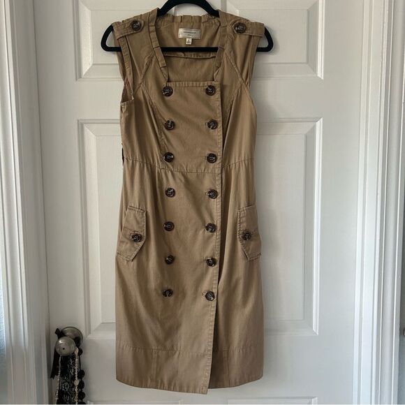 Anthropologie Moulinette Soeurs Button Down Double Breasted Trench Dress - Picture 4 of 12